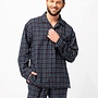 Pyjama voor heren Flanel Blauw/Oranje MNS 480