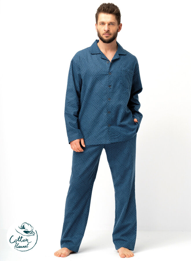 Pyjama voor heren Flanel Blauw MNS 815