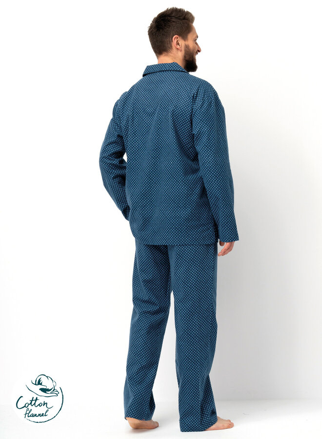 Pyjama voor heren Flanel Blauw MNS 815