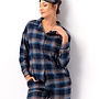 Pyjama Flanel Blauw LNS 431