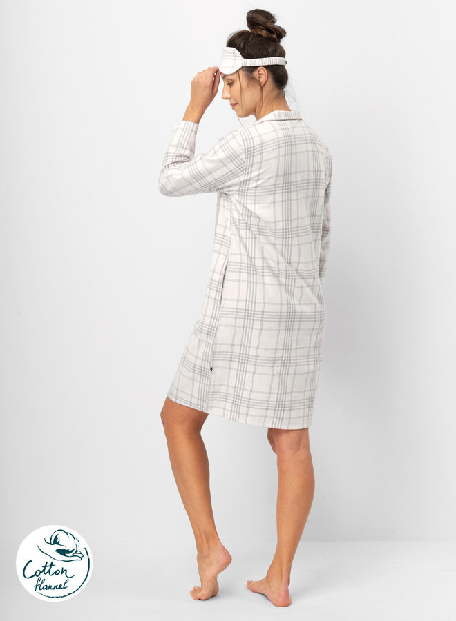 Nachthemd Flanel Grijs LND 401