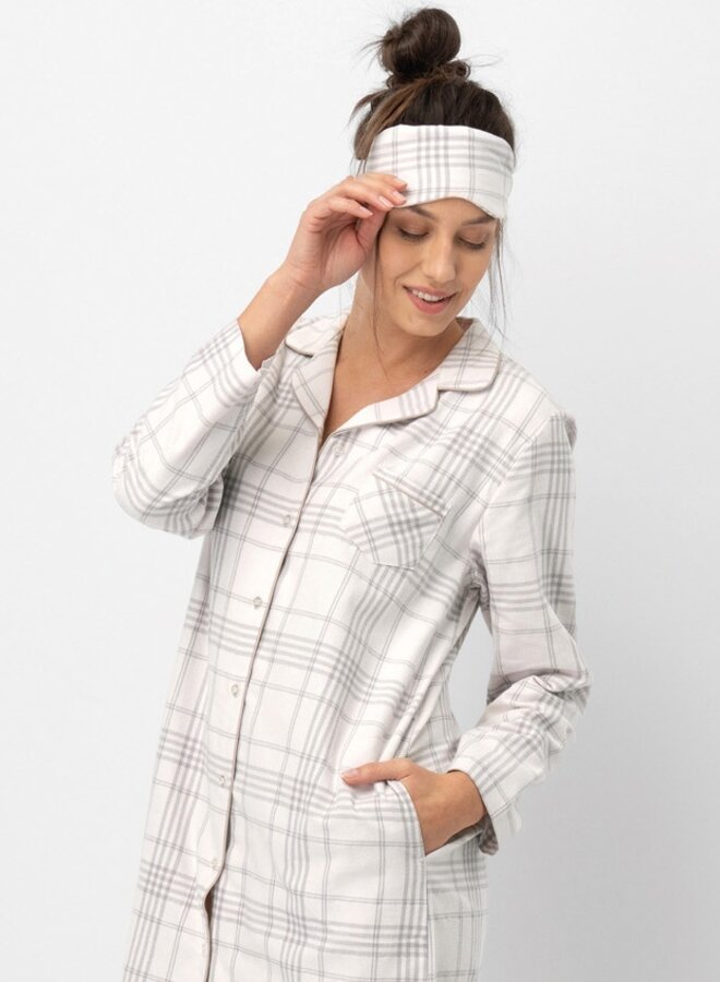 Nachthemd Flanel Grijs LND 401
