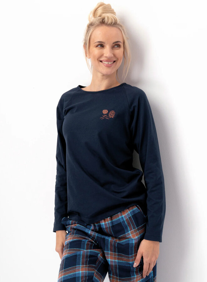 Pyjama Flanel/Katoen Blauw LNS 432