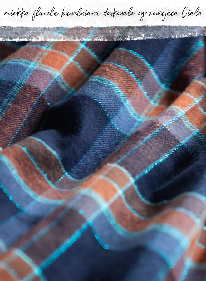 Nachthemd Flanel Blauw LND 431