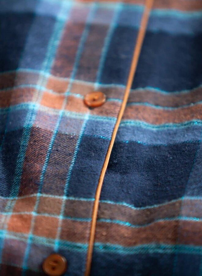 Nachthemd Flanel Blauw LND 431