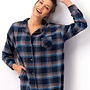 Nachthemd Flanel Blauw LND 431