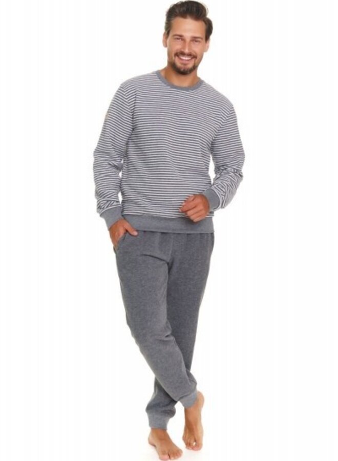 Warme pyjama voor heren Donker Grijs PMB.5248