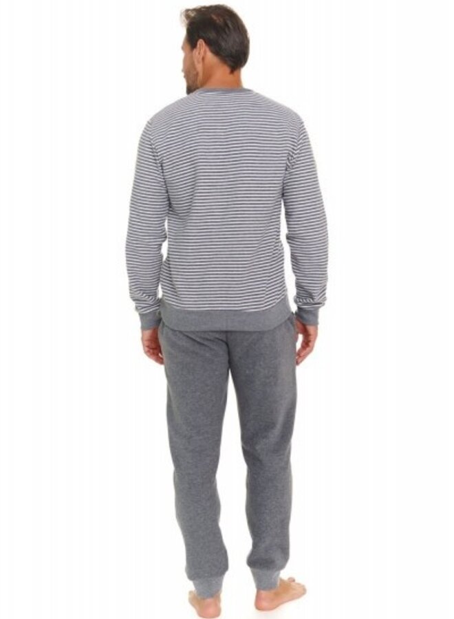 Warme pyjama voor heren Donker Grijs PMB.5248