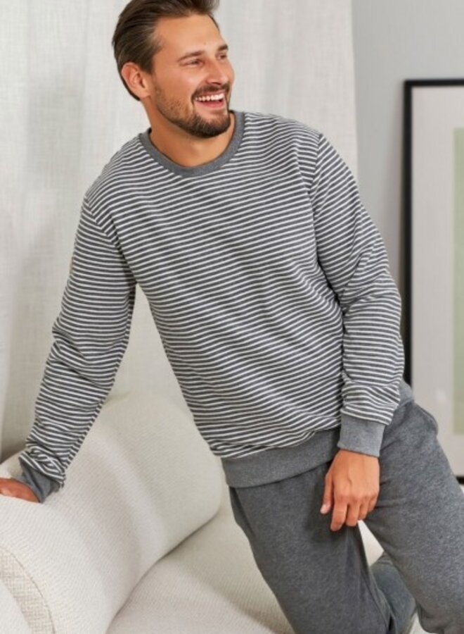 Warme pyjama voor heren Donker Grijs PMB.5248