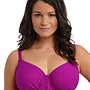 Bikini Top Beach Waves Gathered Bright Fuchsia FS502201