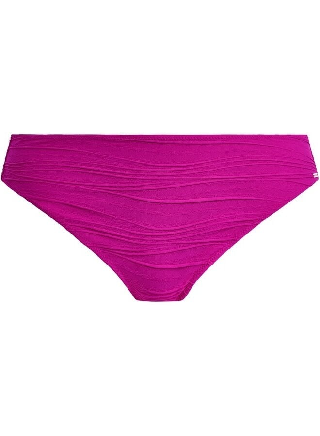 Bikini Slip Beach Waves Mid-Rise Bright Fuchsia FS502272