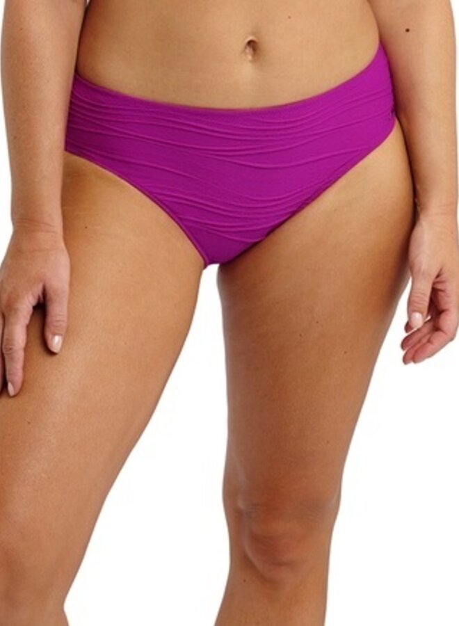 Bikini Slip Beach Waves Mid-Rise Bright Fuchsia FS502272