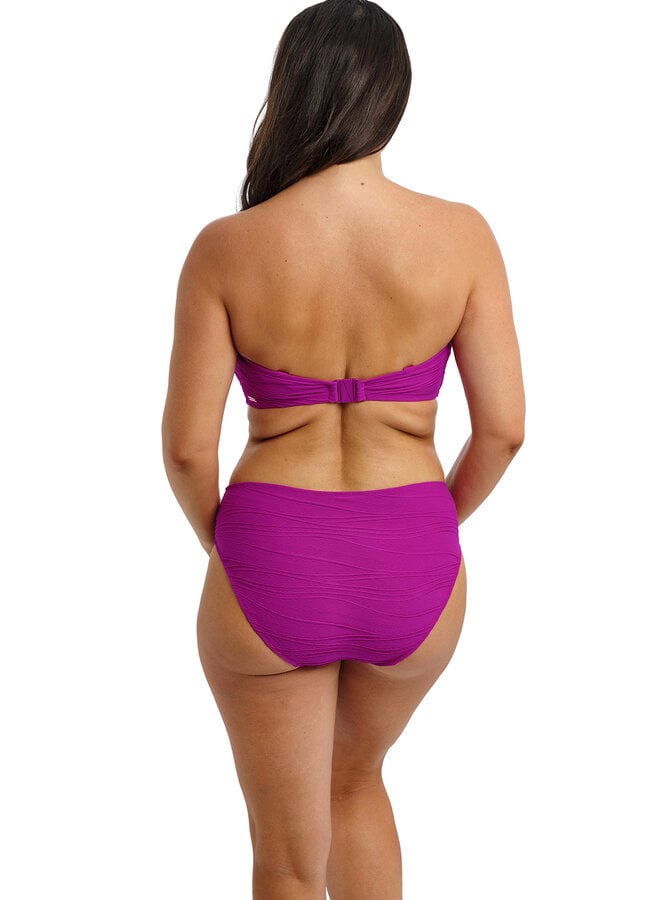 Bikini Slip Beach Waves Mid-Rise Bright Fuchsia FS502272