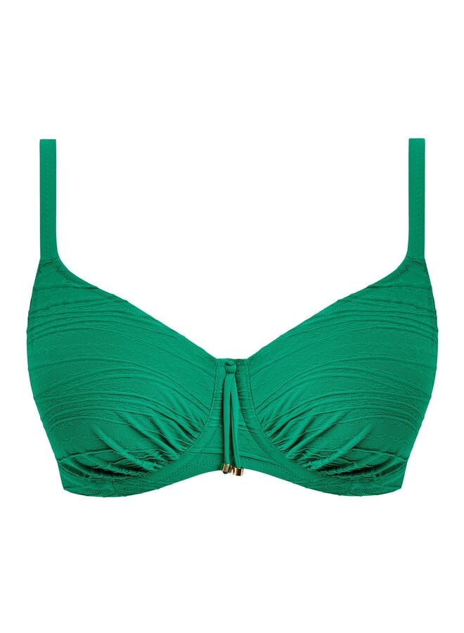 Bikini Top Beach Waves Gathered Tourmaline FS502201