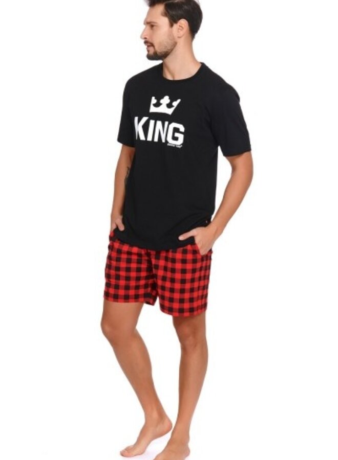 Pyjama voor heren King Zwart Kort PMB.9952