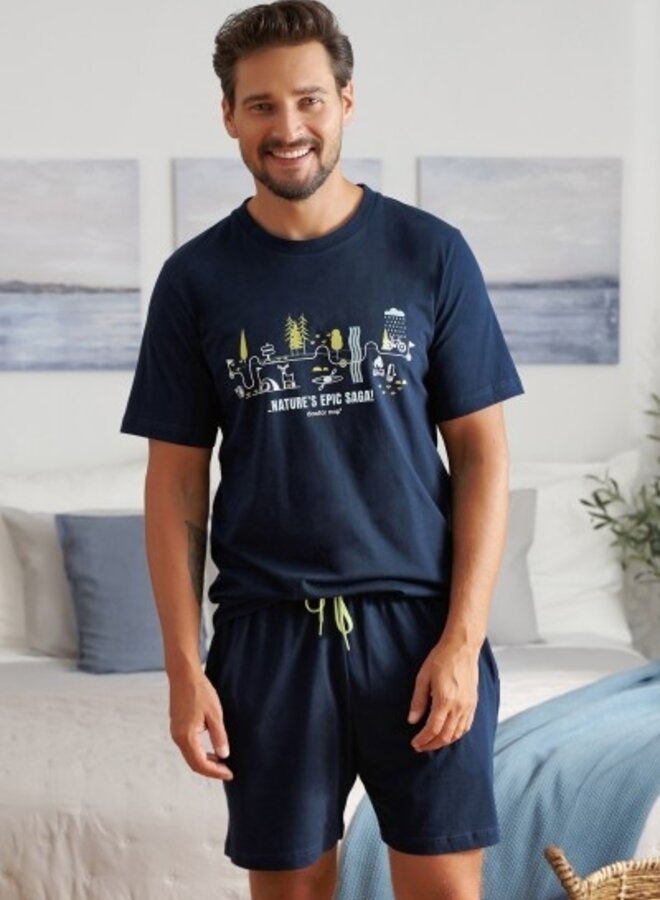 Pyjama voor heren Outdoor Navy Blue PMB.5355