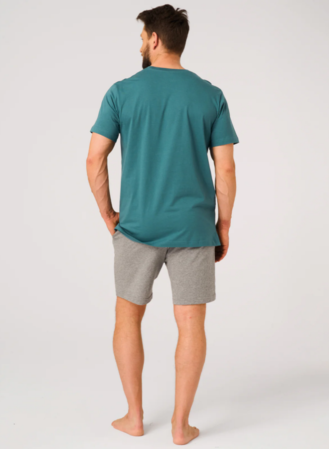 Pyjama voor heren Katoen Turquoise/Grijs MNS 741