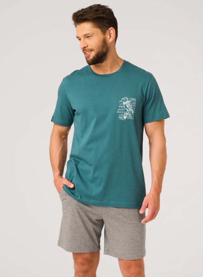 Pyjama voor heren Katoen Turquoise/Grijs MNS 741