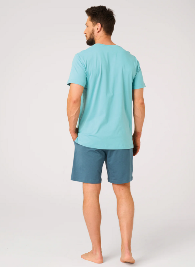 Pyjama voor heren Katoen Turquoise/Petrol MNS 738