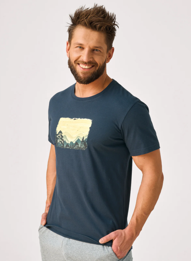 Pyjama voor heren Katoen Grafiet/Grijs MNS 637