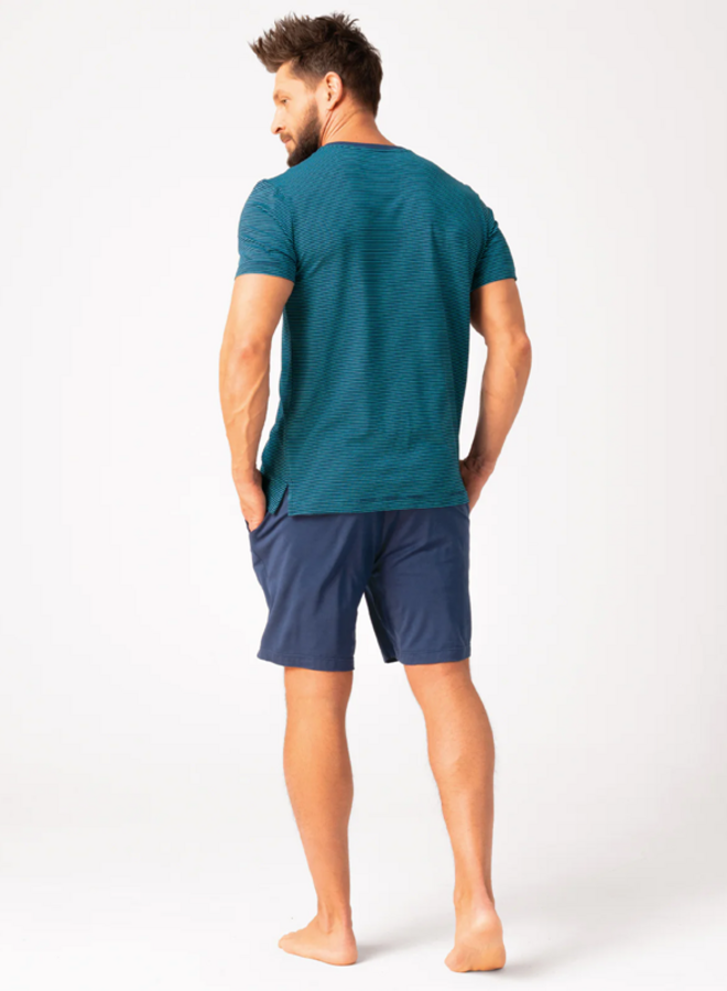 Pyjama voor heren Bamboo Turquoise/Blauw MNS 320
