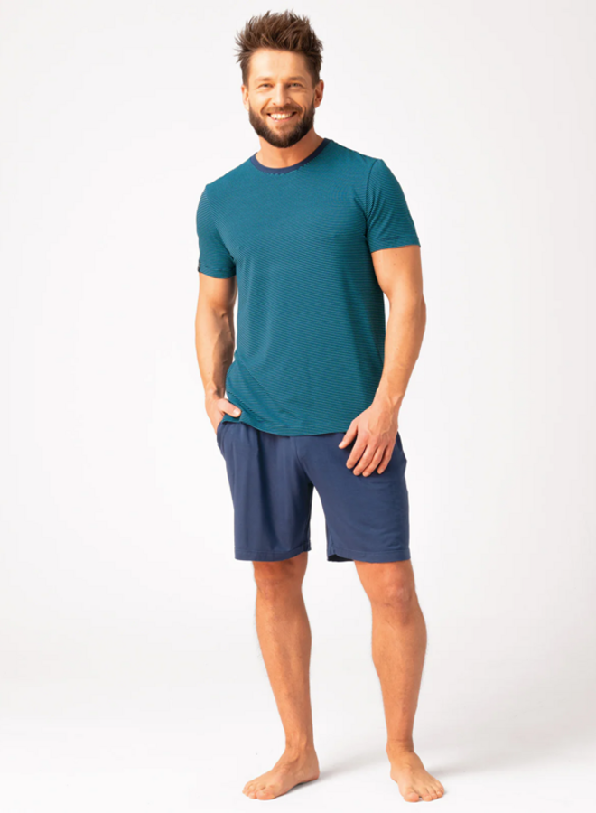 Pyjama voor heren Bamboo Turquoise/Blauw MNS 320