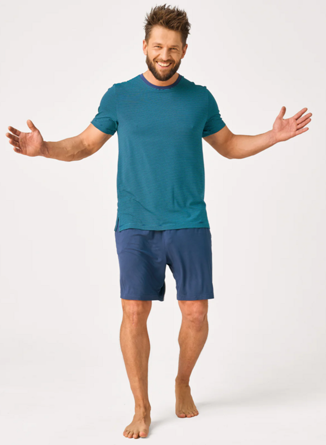 Pyjama voor heren Bamboo Turquoise/Blauw MNS 320