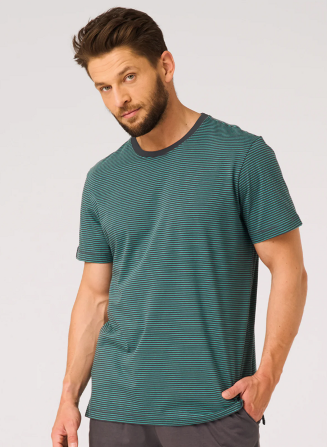 Pyjama voor heren Katoen Turquoise/Grijs MNS 317