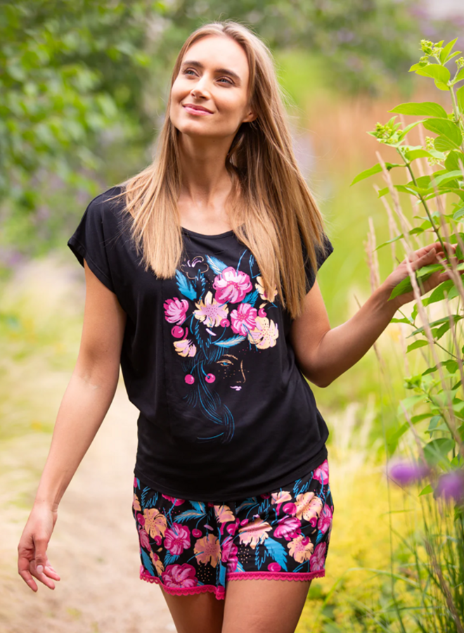 Pyjama Bamboe Zwart LNS 560