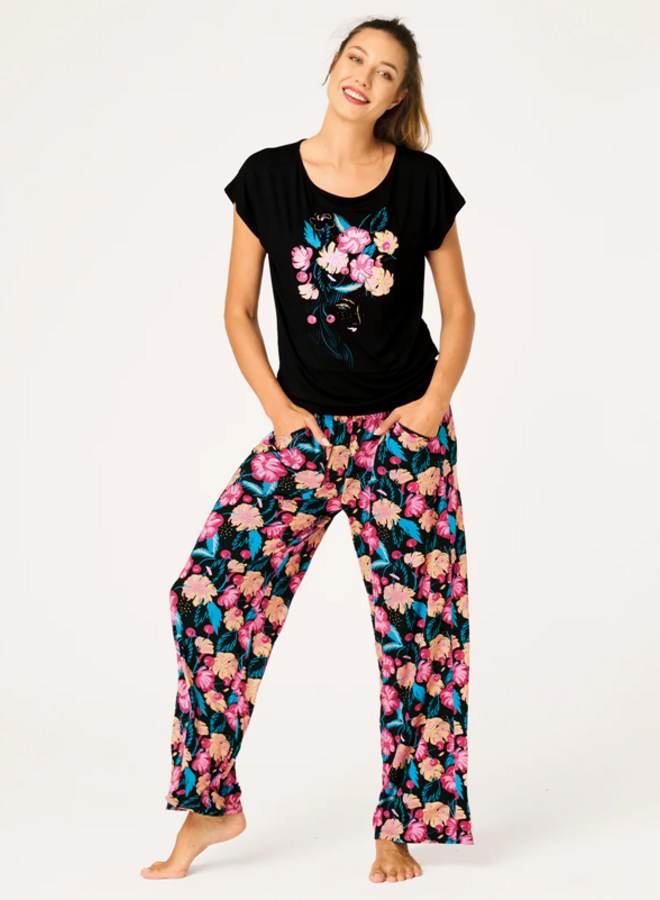 Pyjama Bamboe Zwart LNS 516