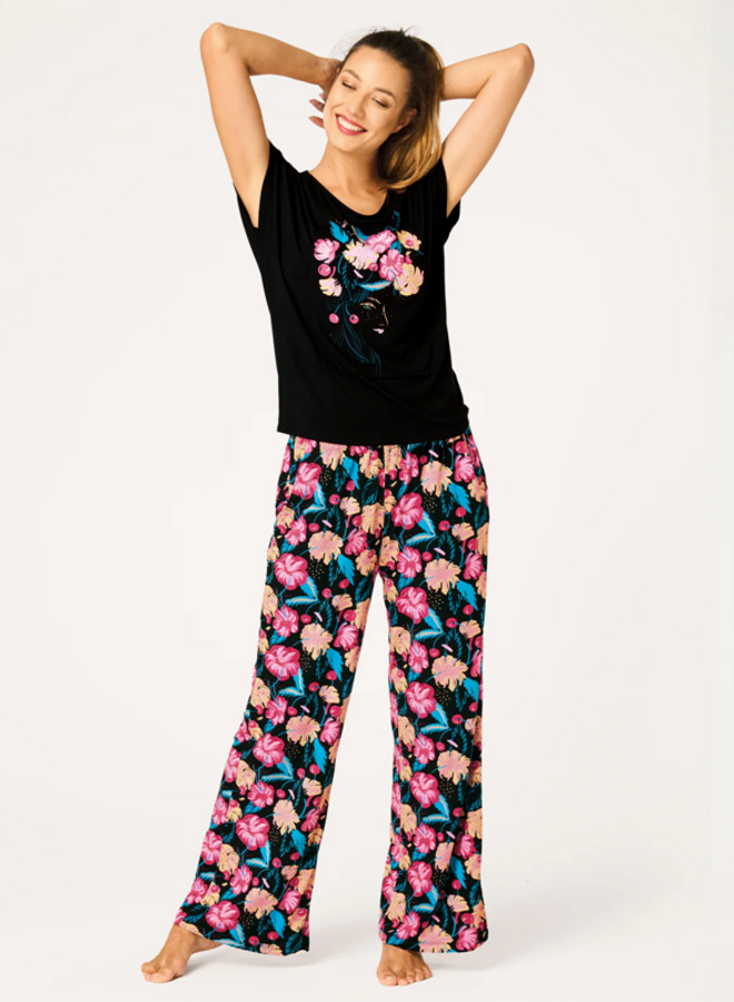 Pyjama Bamboe Zwart LNS 516