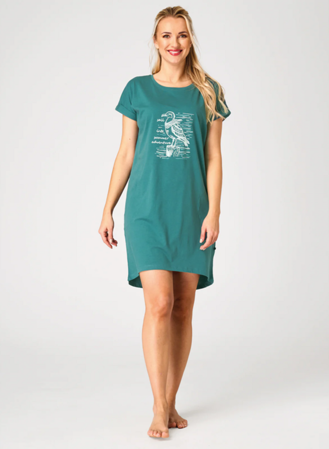Nachthemd Katoen Turquoise LND 741
