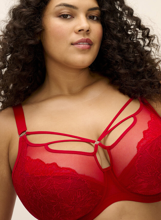Brianna Plunge Bh Haute Red EL8080