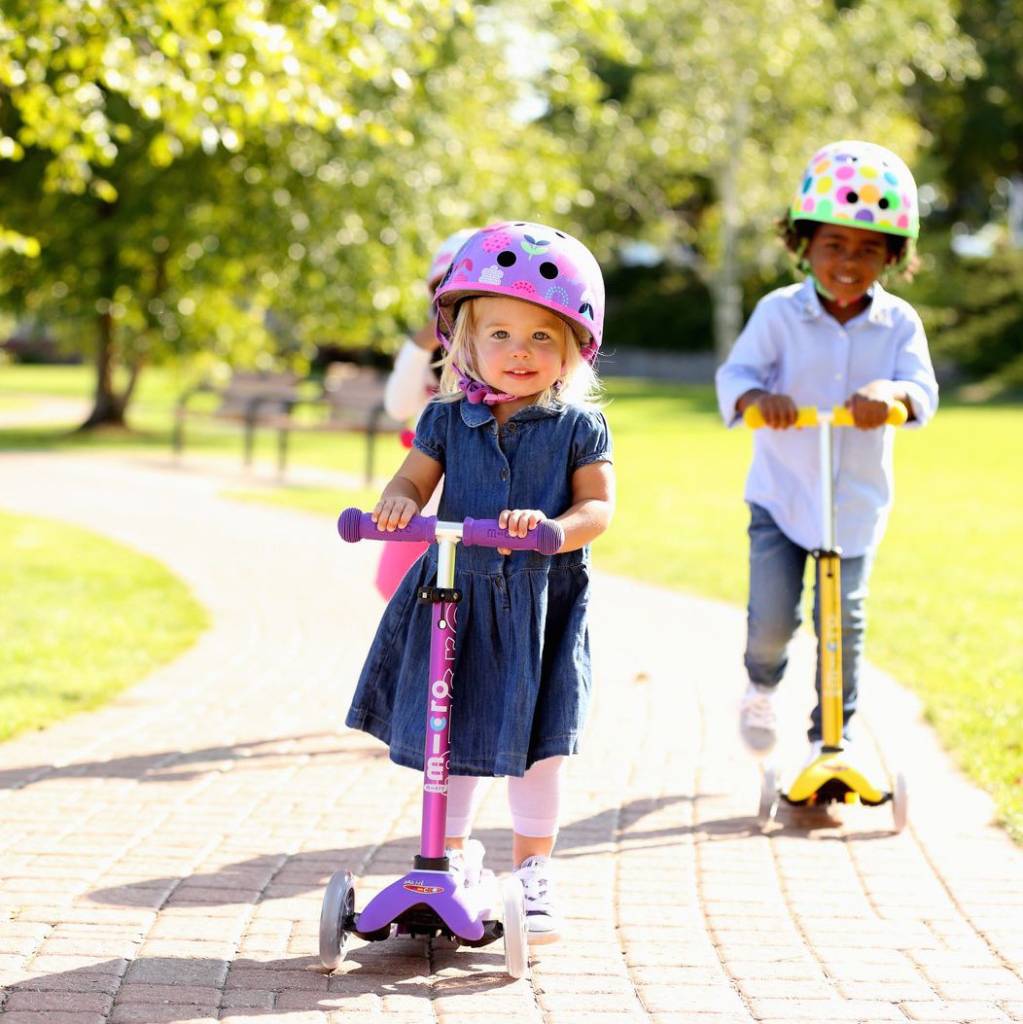 yellow mini micro scooter