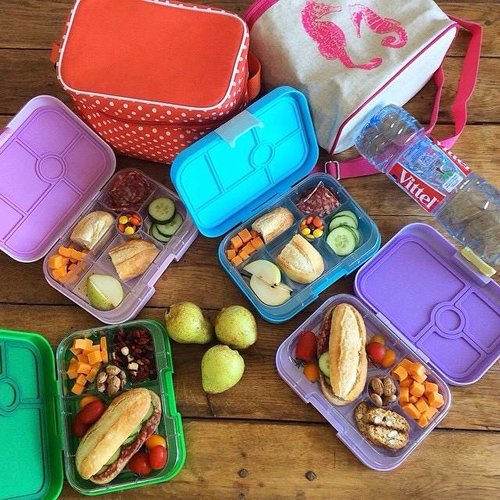 Snack Size Small Bento Lunch Box Misty Aqua (Rainbow)