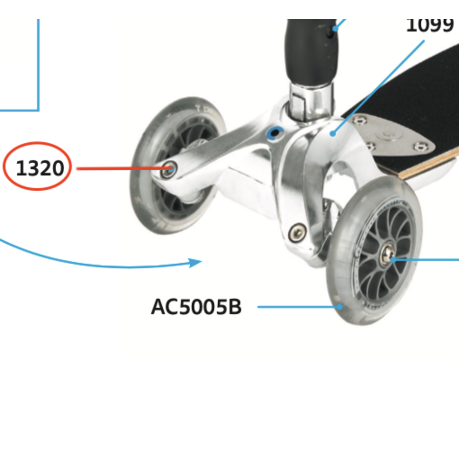 Stuurbout Kickboard (1320) - 46,5mm