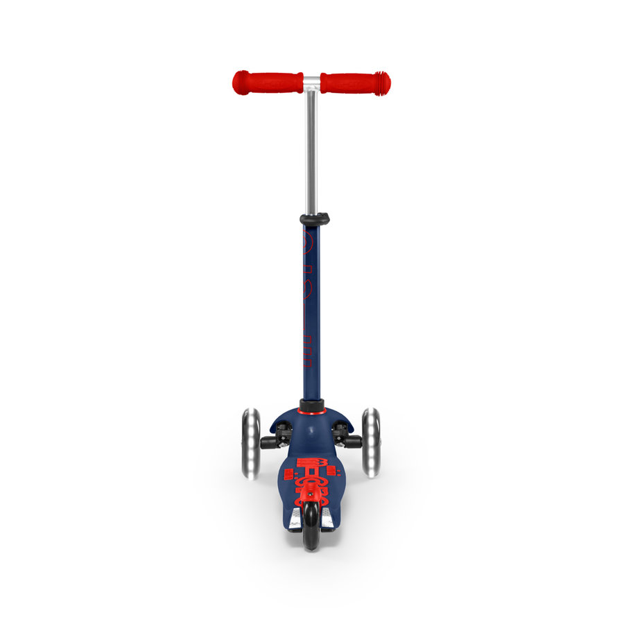 Mini Micro scooter Deluxe Navy Blue/Red LED