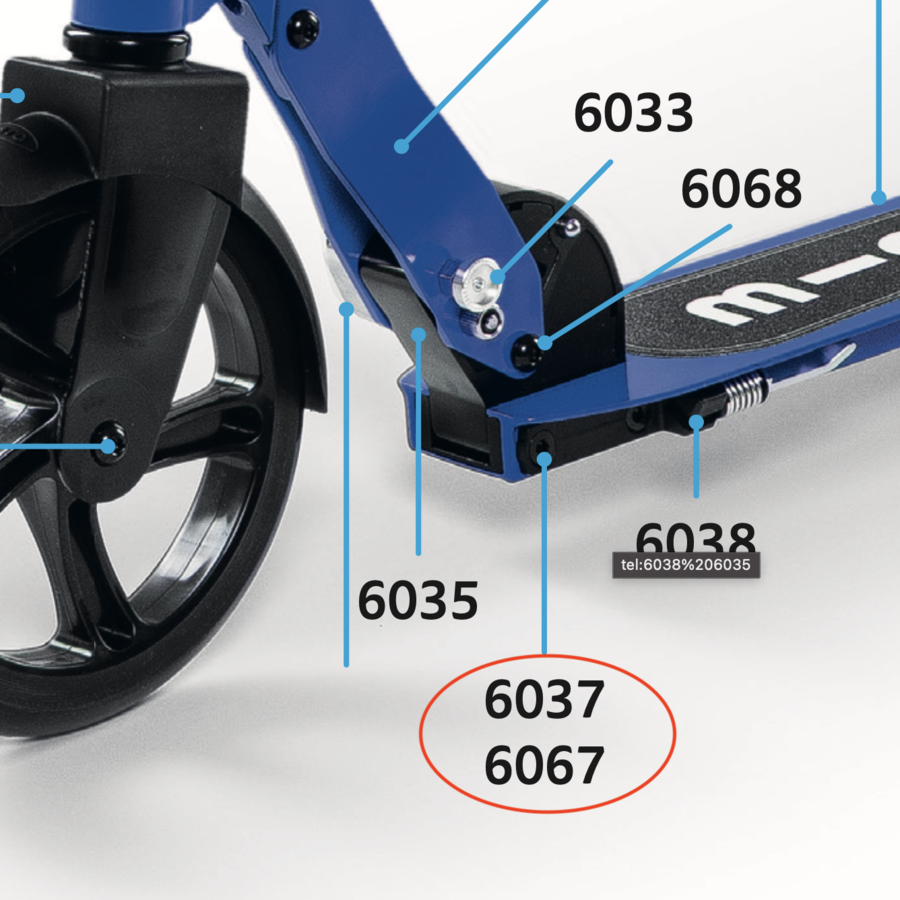 Set van 2 bouten voor bevestiging standaard en vouwblok Cruiser (6037)