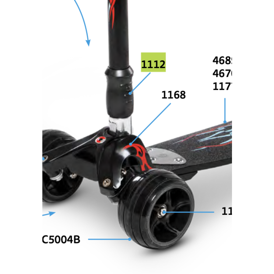 Bolt folding system Kickboard (1112)