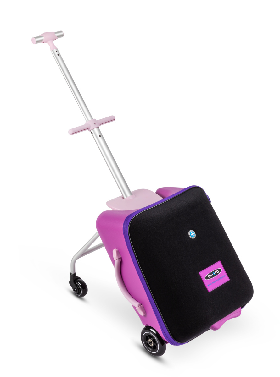 De layout aangrenzend Bakken Micro Eazy Luggage Violet - Trolley met zitje | Gratis verzending - Micro  Step