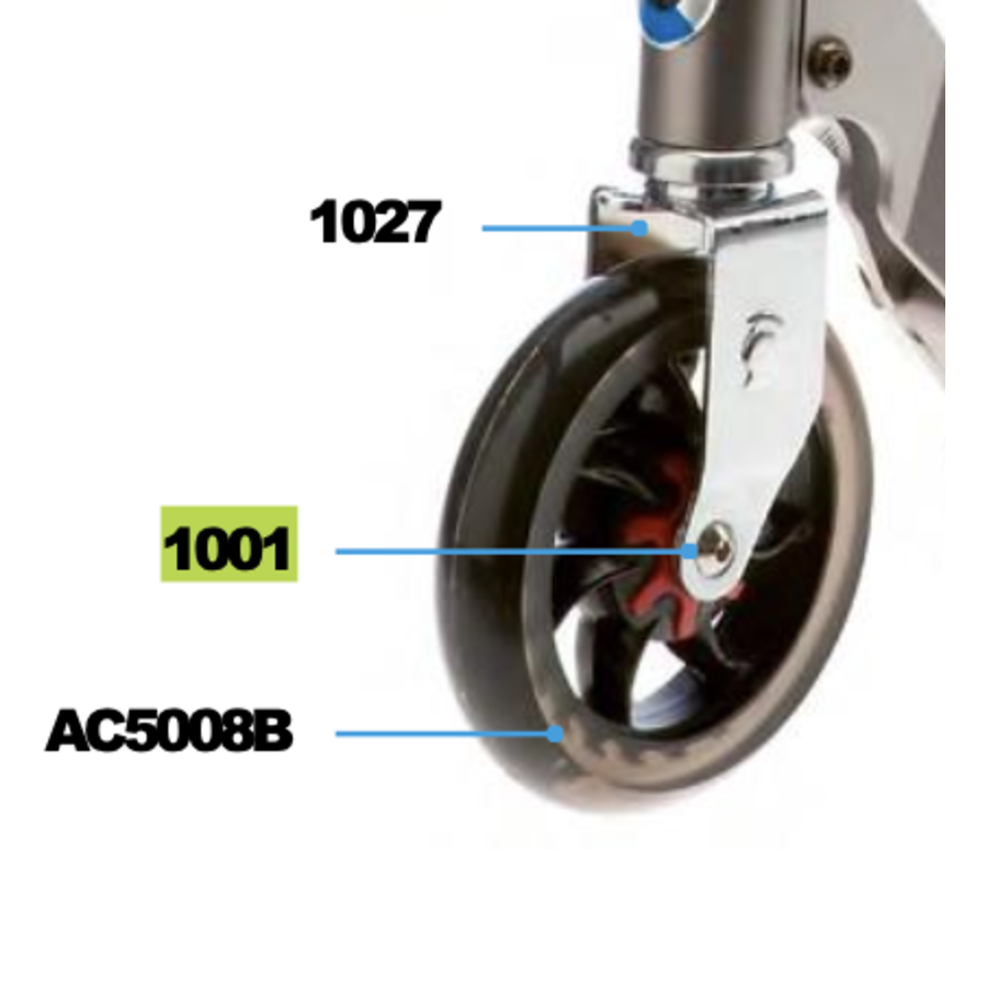 Wielbout voor diverse Micro 2-wiel steps (1001)