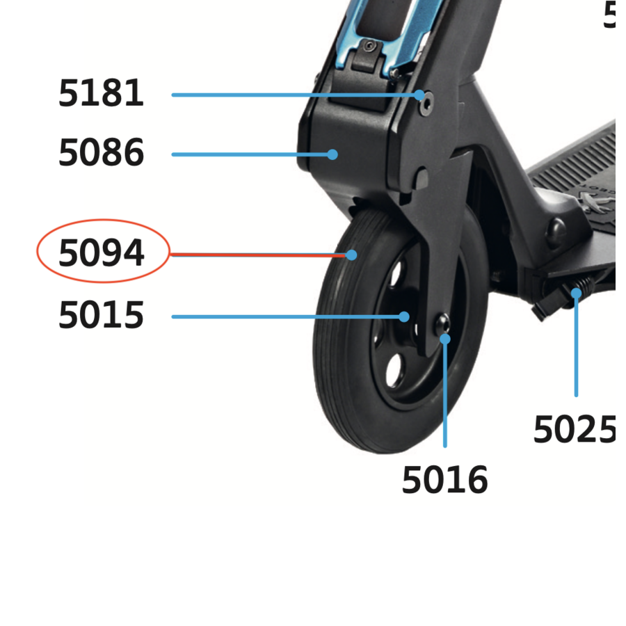 voorwiel Micro Falcon - eKick - emicro - Elektrische step (5094)