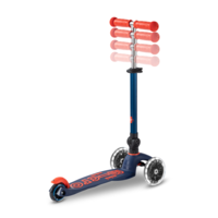 Mini Micro scooter Deluxe foldable LED - 3-wheel children's scooter - Navy Blue