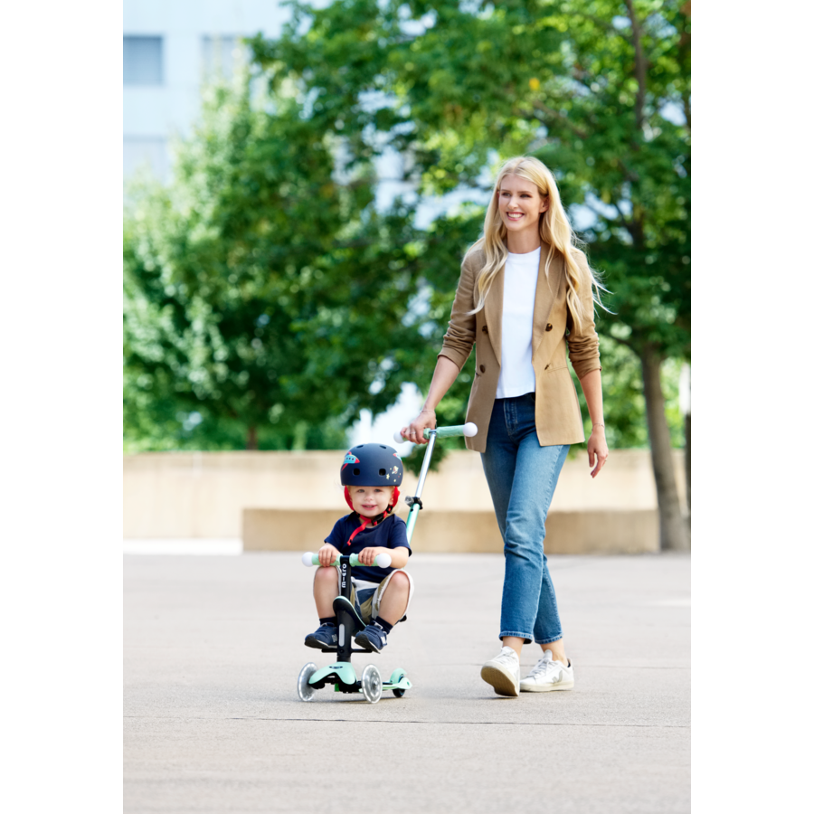 Micro Mini2Grow scooter Deluxe Magic LED - 3-wheel children's scooter - 4in1 - Mint