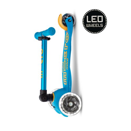 Micro Mini Micro scooter Deluxe foldable LED Ocean Blue