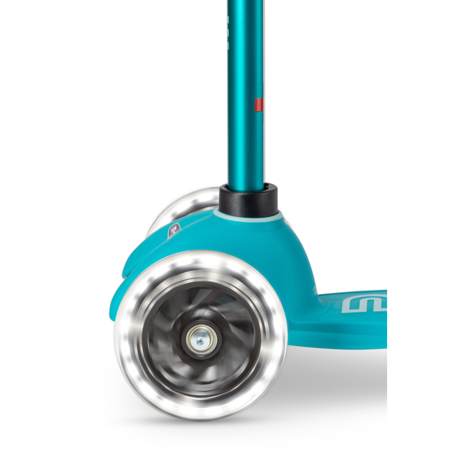 Mini Micro scooter Deluxe LED - 3-wheel children's scooter - Aqua