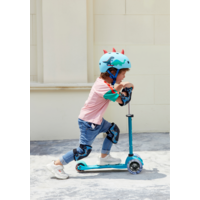 Mini Micro scooter Deluxe LED - 3-wheel children's scooter - Aqua