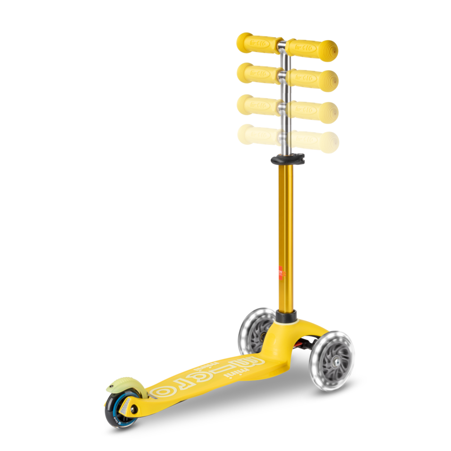 Mini Micro scooter Deluxe LED - 3-wheel children's scooter - Yellow