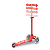 Mini Micro step Deluxe LED - 3-wiel kinderstep - Rood