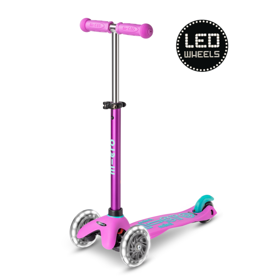 Mini Micro scooter Deluxe LED - 3-wheel children's scooter - Lavender Limited edition